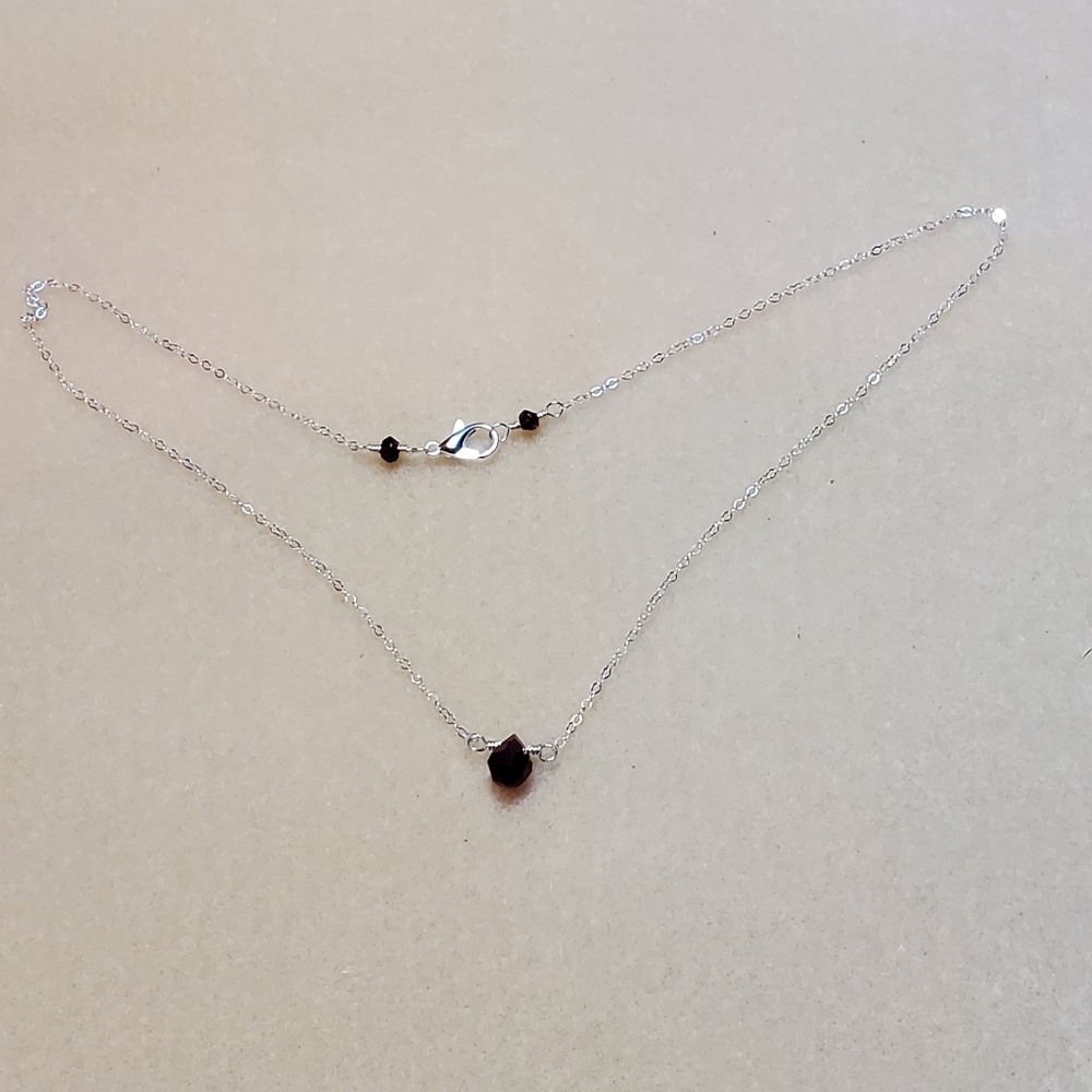 Sterling silver and garnet necklace